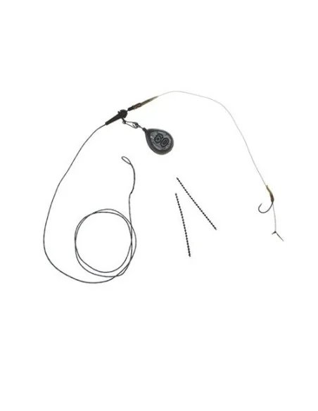 GoFish Free Fall Run Rig System 60g Karpfen Montage mit Haken und Blei-Vorfächer-JJ-Fishing