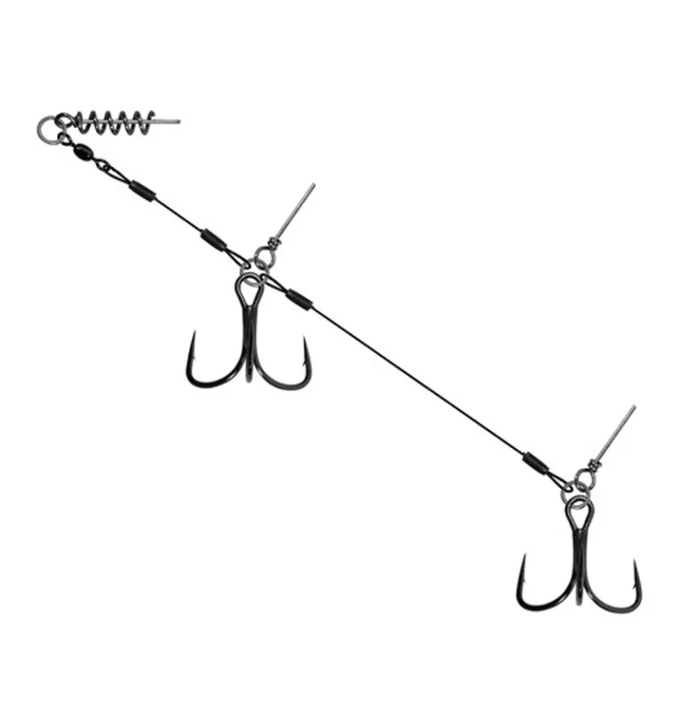 Delphin Bomb! Twisto MultiTrap 1 Stück Hakengröße 1 Länge 10cm Tragkraft 16kg Zusatzdrillings System-Hook & Co-JJ-Fishing