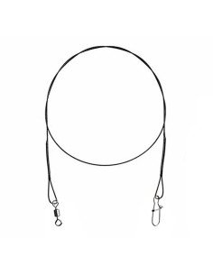 Delphin bomb! Titanium steel wire with swirl and carabiner 2 pieces length 30cm load capacity 9kg steel fans-Leader material ...