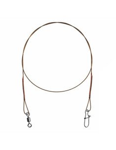 Delphin Bomb! Stahlvorfach mit Wirbel und Karabiner 2 Stück Länge 35cm Tragkraft 11kg Vorfächer-Vorfachmaterial & Montage-Zub...