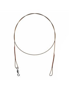 Delphin Bomb! Stahlvorfach mit Wirbel und Schlaufe 2 Stück Länge 60cm Tragkraft 14kg Vorfächer-Vorfachmaterial & Montage-Zube...