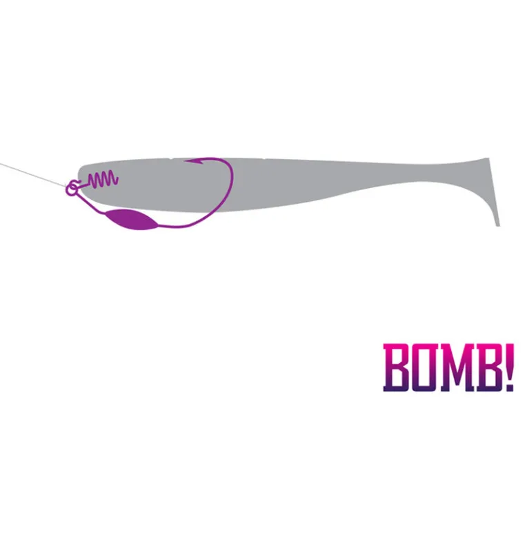 Delphin bomb! HeavyShank Hook 5pcs Weight 5g Size 4/0 Offset Predator Hook-Hook & Co-JJ-Fishing