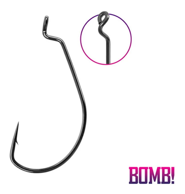 Delphin bomb! OffSpin Hook 5pcs Size 4/0 Barbed Offset Fishing Hook-Hook & Co-JJ-Fishing