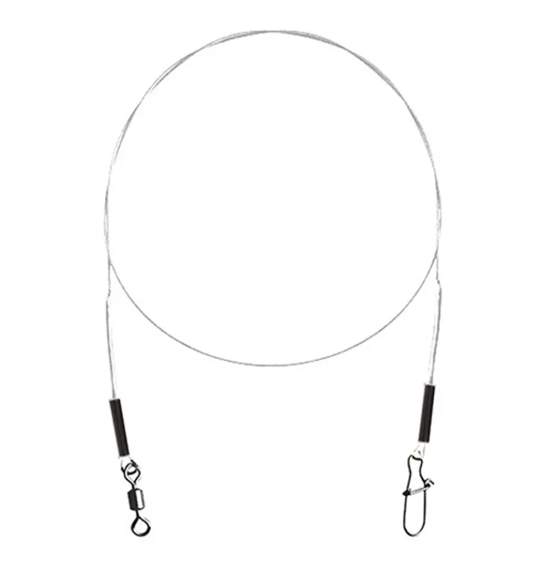 Delphin Bomb! Fluorocarbon Vorfach mit Wirbel und Karabiner 2 Stück Länge 15cm Tragkraft 5kg Vorfächer-Vorfachmaterial & Mont...