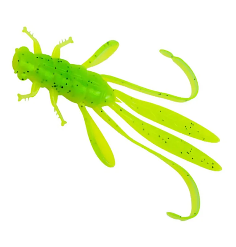 Delphin Manya Nymfa UVs 5 Stück Länge 10,5cm Reactor Active Salted Gummiköder-Gummifische / Gummiköder-JJ-Fishing