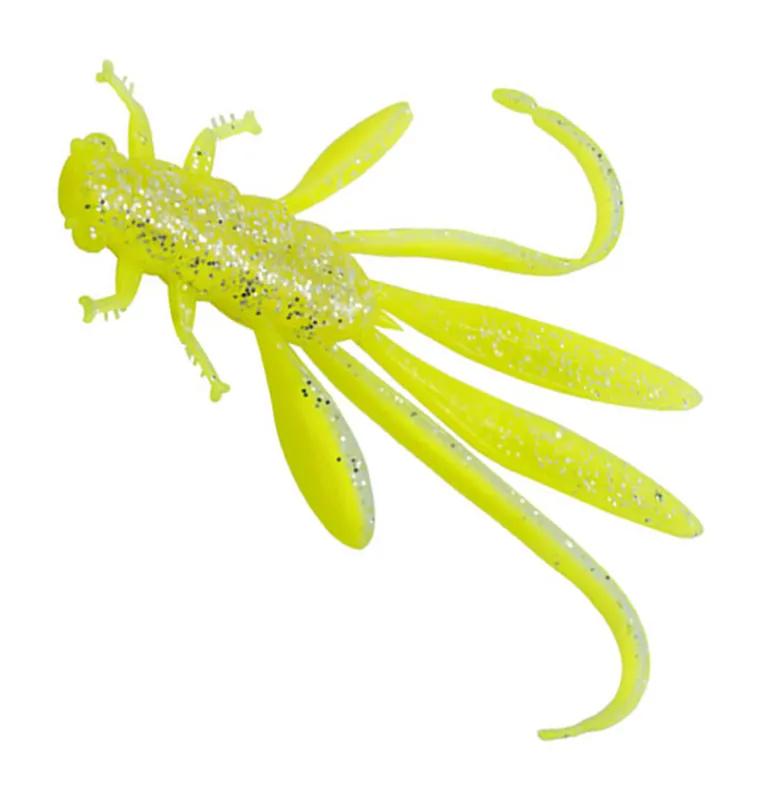 Delphin Manya Nymfa UVs 5 Stück Länge 10,5cm Neon Active Salted Gummiköder-Gummifische / Gummiköder-JJ-Fishing