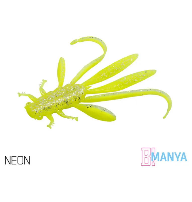 Delphin Manya Nymfa UVs 5 Stück Länge 10,5cm Neon Active Salted Gummiköder-Gummifische / Gummiköder-JJ-Fishing