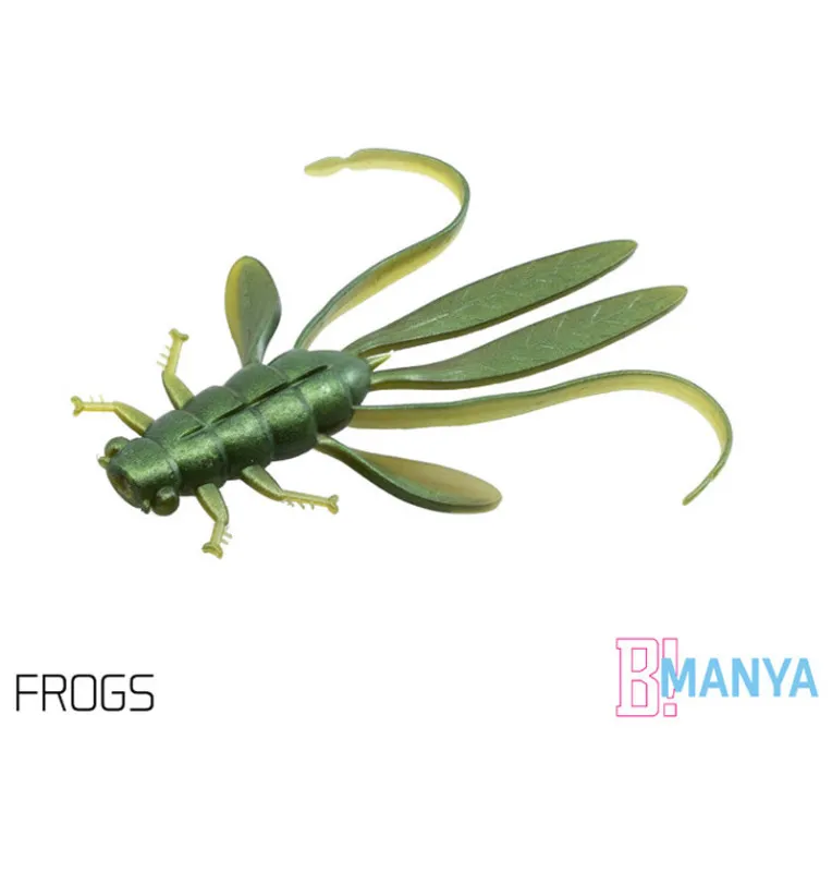 Delphin Manya Nymfa UVs 5pcs Length 10.5cm Frogs Active Salted Rubber Baits-Rubber fish / rubber baits-JJ-Fishing