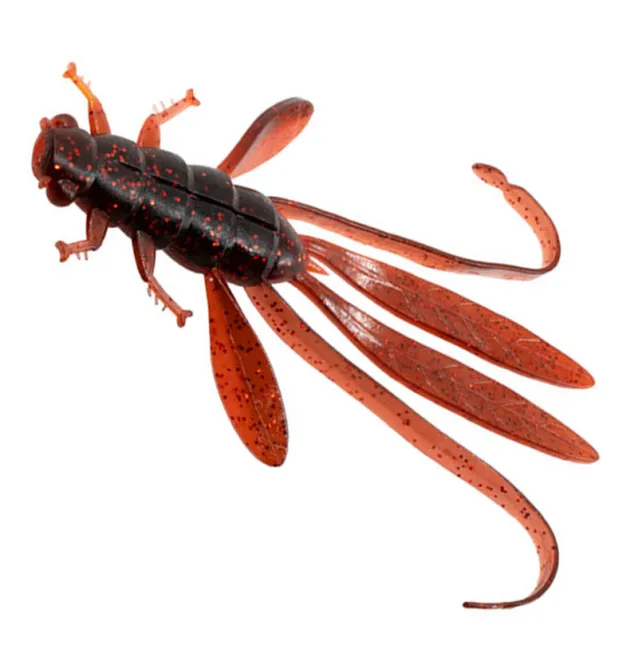 Delphin Manya Nymfa UVs 5 Stück Länge 10,5cm Brick Active Salted Gummiköder-Gummifische / Gummiköder-JJ-Fishing