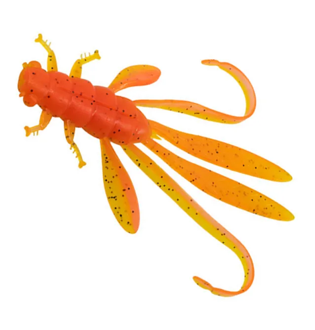 Delphin Manya Nymfa UVs 5 Stück Länge 10,5cm Firedot Active Salted Gummiköder-Gummifische / Gummiköder-JJ-Fishing