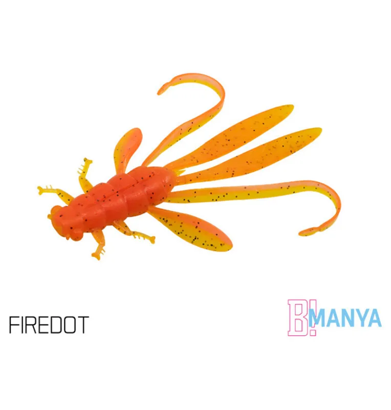 Delphin Manya Nymfa UVs 5 Stück Länge 10,5cm Firedot Active Salted Gummiköder-Gummifische / Gummiköder-JJ-Fishing