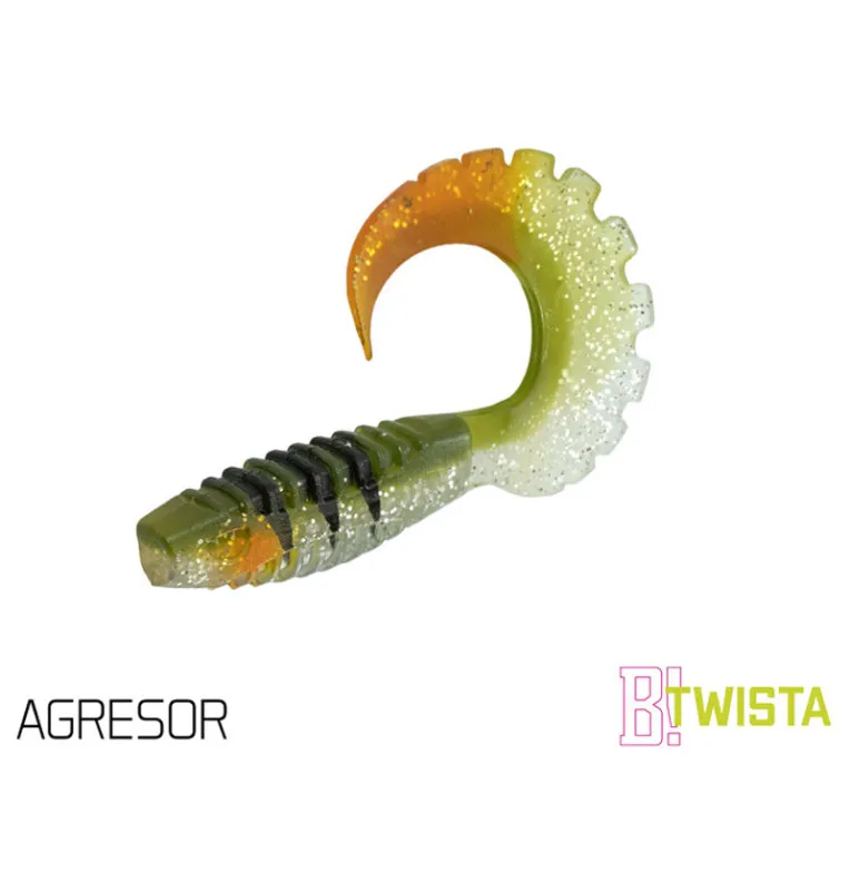 Delphin Twista UVs 5 Stück Länge 10cm Agresor Active Salted Gummiköder-Gummifische / Gummiköder-JJ-Fishing