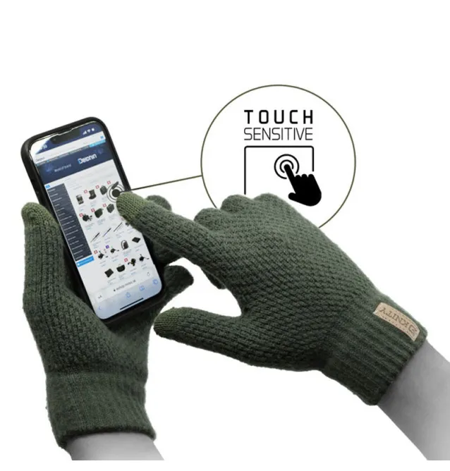 Delphin Knity Strickhandschuhe Unisize mit Handy Touch-Masken, Handschuhe & Co-JJ-Fishing