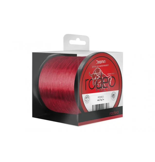 Delphin Rodeo Red Mono Line 1100m 0,35mm 23lb/10,4kg Monofile Angelschnur-Schnüre-JJ-Fishing