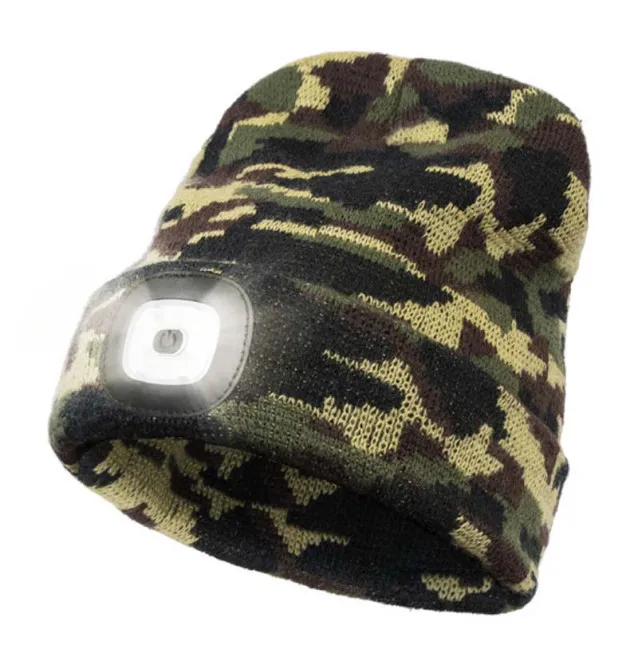 Delphin CamouLed Wintermütze Unisize Haube mit Beleuchtung-Kappen & Hauben-JJ-Fishing
