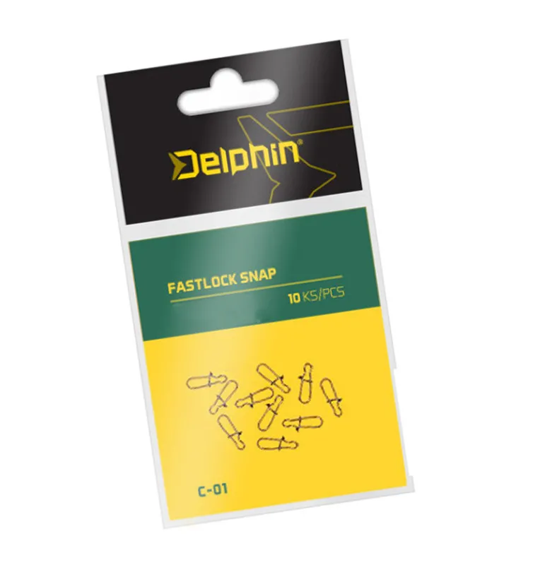 Delphin Fastlock Snap C-01 BN/3 10 Stück Schnellverschluss Clip-Swivels-JJ-Fishing