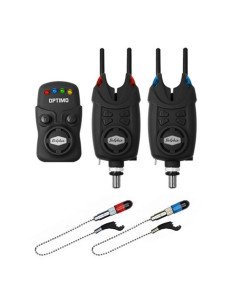 Delphin Optimo 9V 2+2+1 Funkbissanzeiger Komplettset mit Pendelbissanzeiger und Snag Ears Bite Alarm-Bissanzeiger & Bobbins-J...