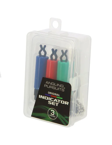 Angling Pursuits Original Indicator Set - 3 Chain Indicators in Case (100)-Bite Alarms & Bobbins-JJ-Fishing