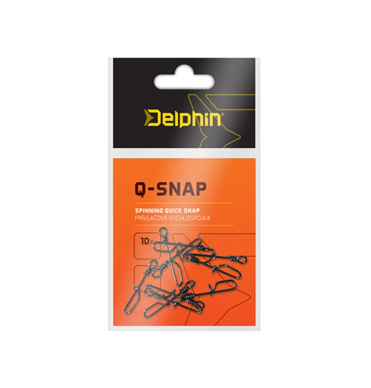 Delphin Q-Snap M 10 Stück Wirbel und Snap Karabiner-Swivels-JJ-Fishing
