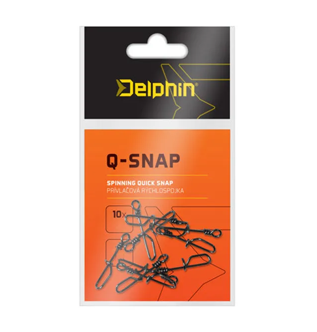 Delphin Q-Snap M 10 Stück Wirbel und Snap Karabiner-Swivels-JJ-Fishing