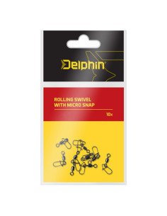 Delphin Rolling Swivel with Micro Snap 10 Stück Größe 6 Karabiner Wirbel-Swivels-JJ-Fishing 2