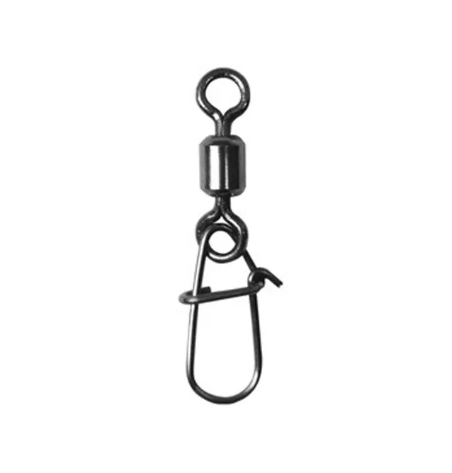 Delphin Rolling Swivel with Micro Snap 10 Stück Größe 12 Karabiner Wirbel-Swivels-JJ-Fishing
