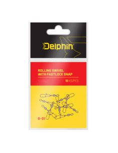 Delphin Rolling Swivel with Fastlock Snap B-01 Größe 14 Karabiner Wirbel-Swivels-JJ-Fishing 2