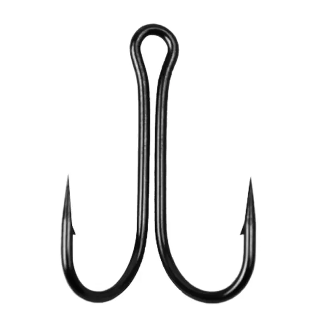Delphin HKD Double Hooks 8 Stück Größe BN/2 Barbed Zwillingshaken Raubfisch Haken-Hook & Co-JJ-Fishing