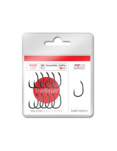 Delphin HKD Riger Tefcon Hooks 10+1 Stück Größe 6 Barbed Teflon Karpfen Angelhaken-Hook & Co-JJ-Fishing 2