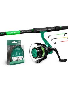 Delphin GreenFeed Premium Feeder Set mit Rute 360cm Rolle und Angelschnur Geschenk Set-Feeder- & Method Feeder Ruten-JJ-Fishing
