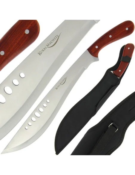 Anglo Arms Kukri Machete 572 - 20.75" Machete with Wooden Handle and Case (572)-Messer-JJ-Fishing