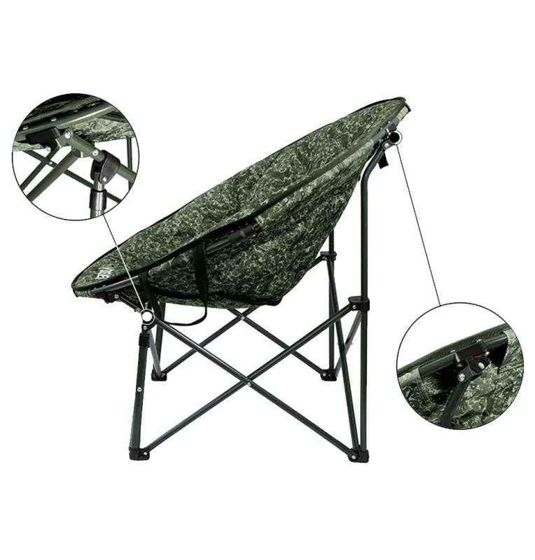 Delphin Yogeen C2G Camo Moon Chair Stuhl runder Angelsessel faltbar-Angelliegen & Angelstühle-JJ-Fishing