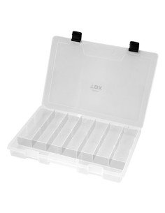 Delphin TBX One Kunstköderbox 350-8P Clip 350x250x38mm Tacklebox Köderbox transparent-Tackle Boxen-JJ-Fishing