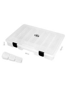 Delphin TBX One Kunstköderbox 350-8P Clip 350x250x38mm Tacklebox Köderbox transparent-Tackle Boxen-JJ-Fishing 2