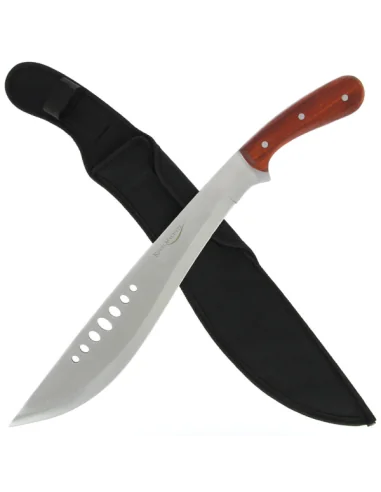Anglo Arms Kukri Machete 572 - 20.75" Machete with Wooden Handle and Case (572)-Messer-JJ-Fishing
