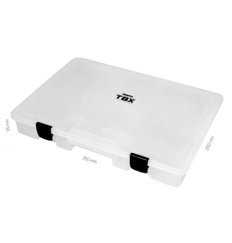Delphin TBX One Kunstköderbox 350-1P Clip 350x250x55mm Tacklebox Köderbox transparent-Tackle Boxen-JJ-Fishing