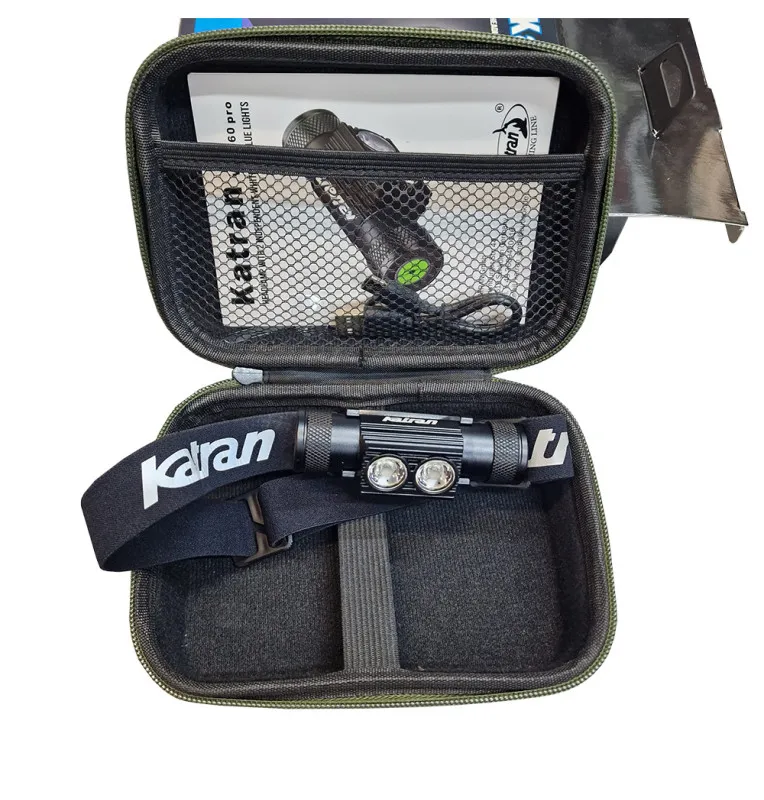 Katran Headlamp W/B 460 Pro mit Hardcase, Akku und Blaulicht-Beleuchtung-JJ-Fishing