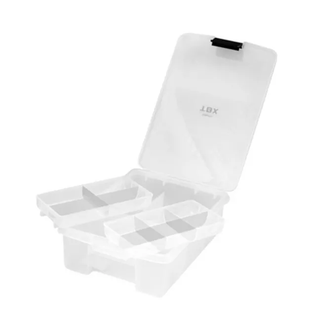 Delphin TBX One Artificial Bait Box 253-16P 253x167x70mm Tacklebox Bait Box transparent-Tackle Boxing-JJ-Fishing