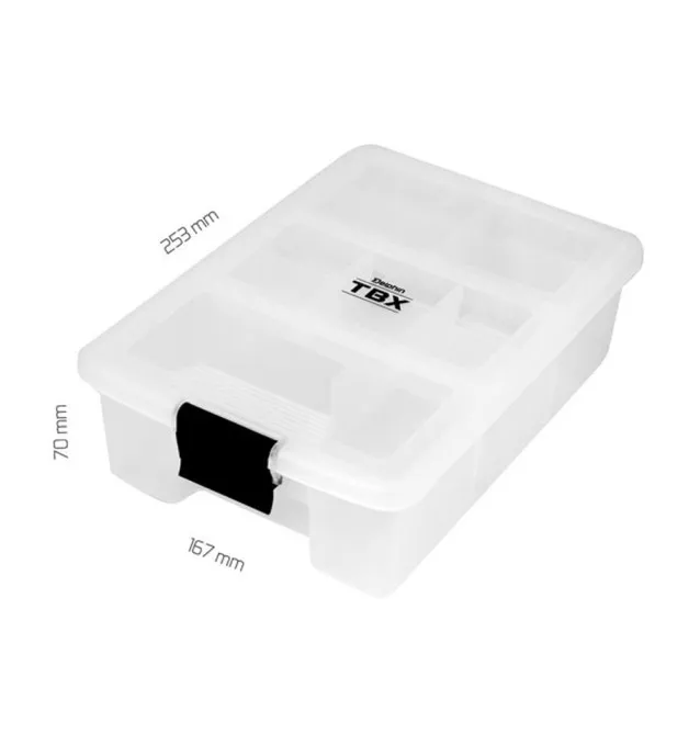 Delphin TBX One Kunstköderbox 253-16P 253x167x70mm Tacklebox Köderbox transparent-Tackle Boxen-JJ-Fishing