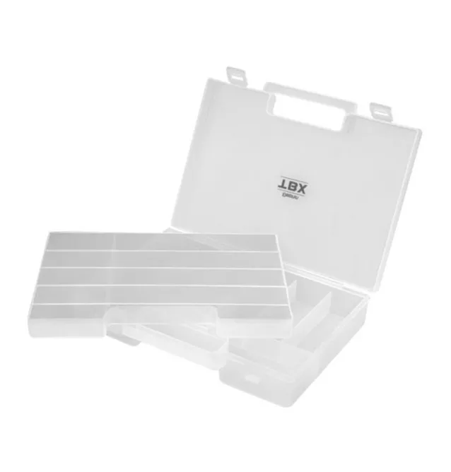 Delphin TBX One Kunstköderbox 225-15P 225x155x45mm Tacklebox Köderbox Durchsichtig-Tackle Boxen-JJ-Fishing