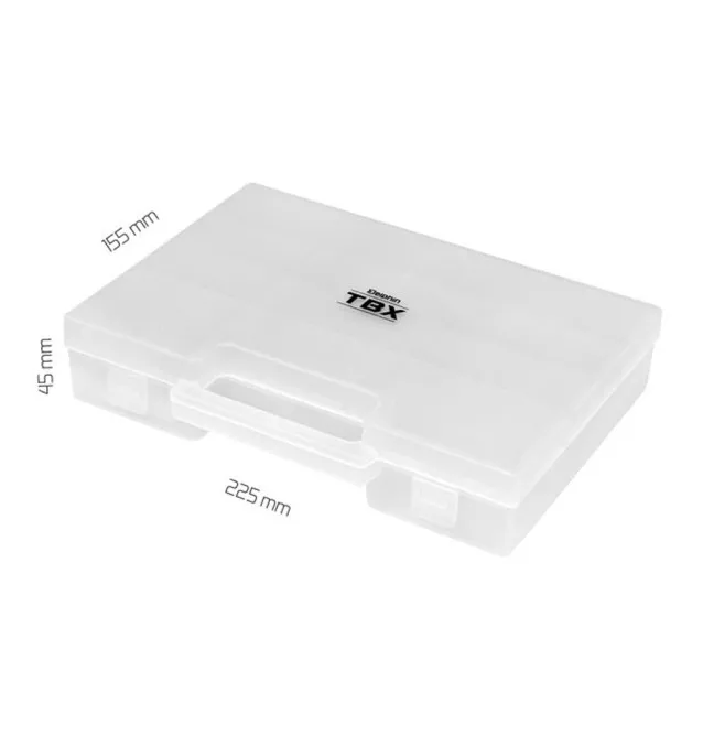 Delphin TBX One Kunstköderbox 225-15P 225x155x45mm Tacklebox Köderbox Durchsichtig-Tackle Boxen-JJ-Fishing
