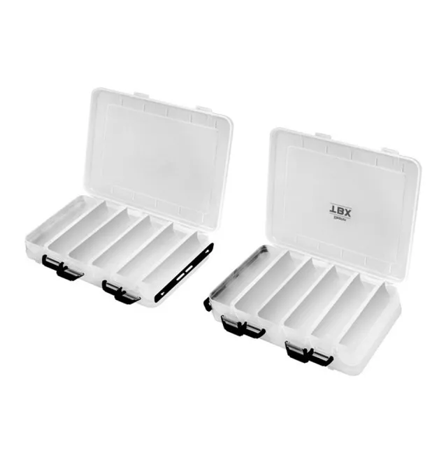 Delphin TBX Duo Kunstköderbox 210-12P Clip 210x165x40mm Tacklebox Köderbox transparent-Tackle Boxen-JJ-Fishing
