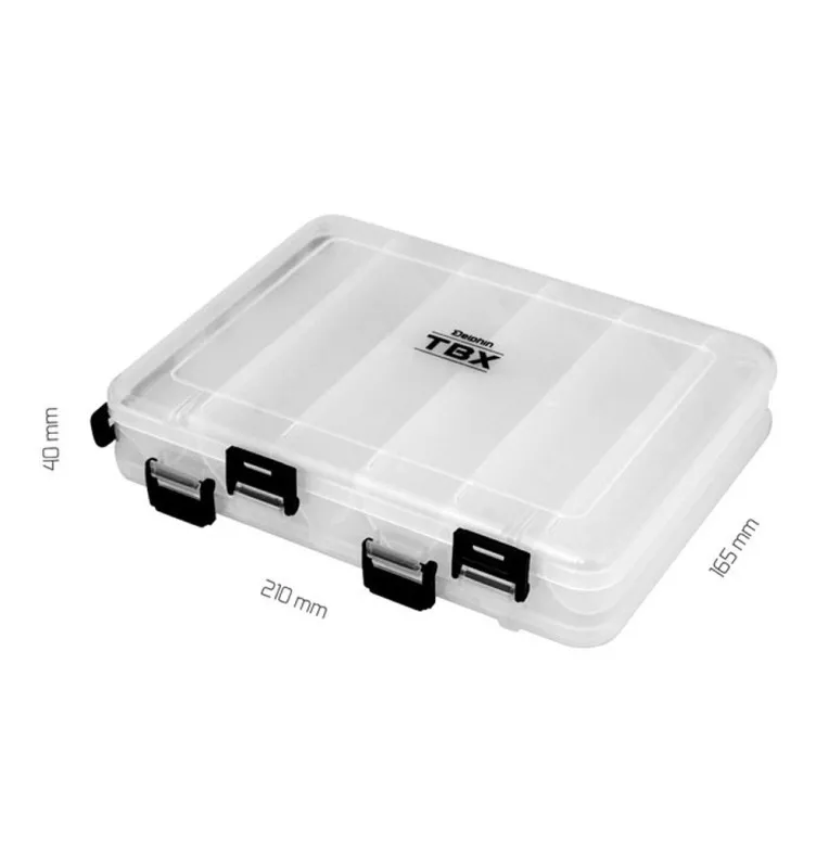 Delphin TBX Duo Kunstköderbox 210-12P Clip 210x165x40mm Tacklebox Köderbox transparent-Tackle Boxen-JJ-Fishing