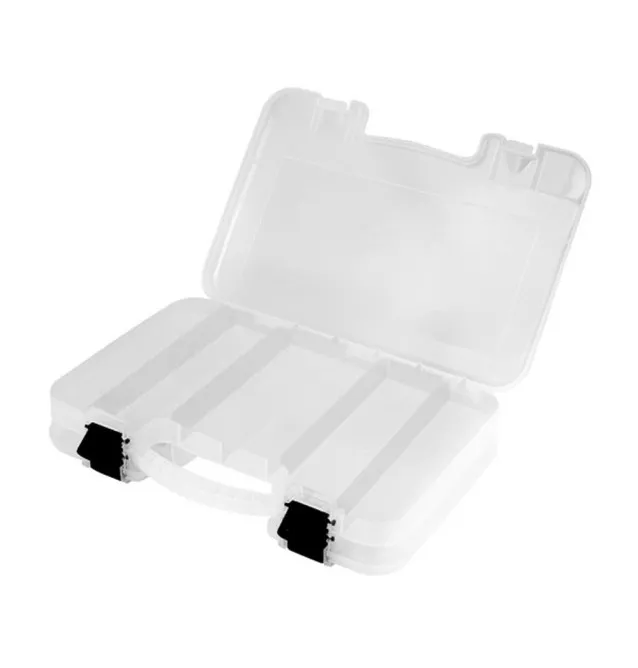 Delphin TBX Duo Kunstköderbox 298-12P Clip 298x220x57mm Tacklebox Köderbox transparent-Tackle Boxen-JJ-Fishing