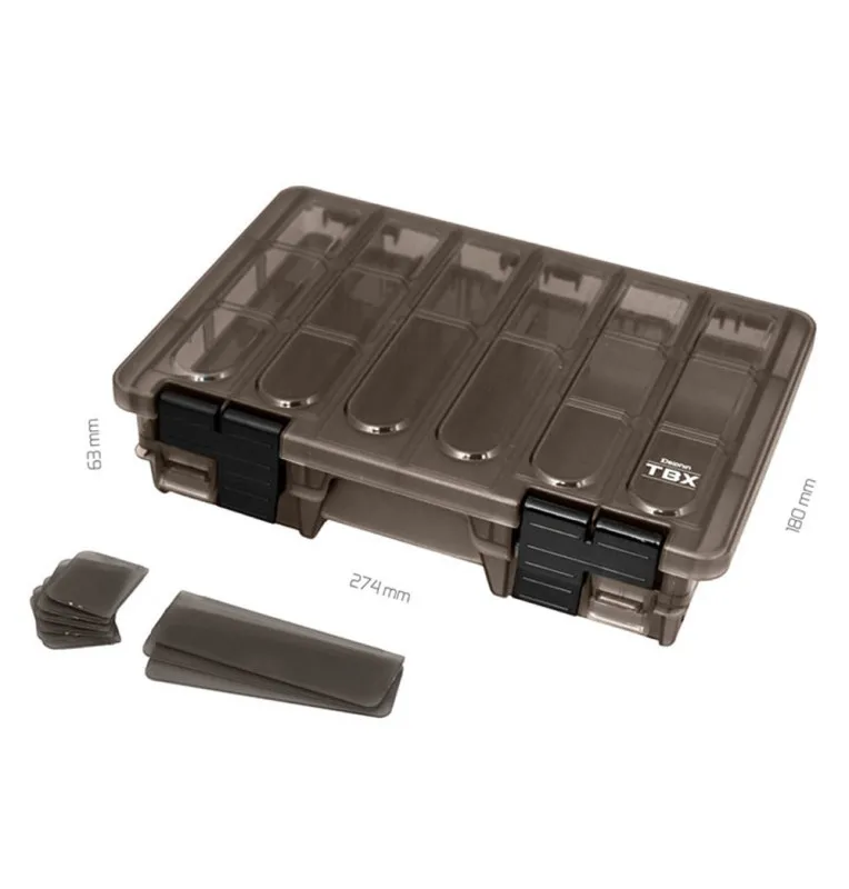Delphin TBX Duo Kunstköderbox 274-11P Clip 274x180x63mm Tacklebox Köderbox Durchsichtig-Tackle Boxen-JJ-Fishing