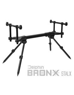 Delphin Bronx 2G Stalx Rod Pod schwarz Rutenauflage British Style-Rod Pod´s, Banksticks & Buzzerbars-JJ-Fishing 2