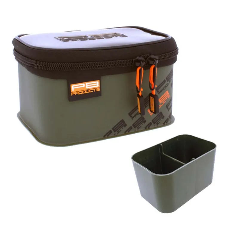 PB Products EVA H2O Proof End Tackle BaX Medium 16x11x9cm grün feuchtigkeitsabweisend-Zubehörtaschen-JJ-Fishing