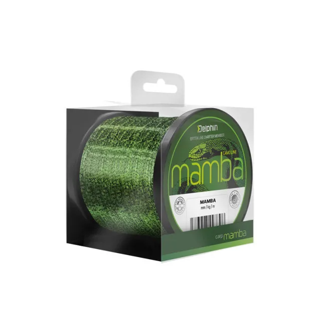 Delphin Mamba Carp Green Camo 0,26mm 5,2kg 600m monofile Angelschnur-Schnüre-JJ-Fishing