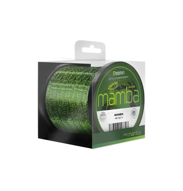 Delphin Mamba Carp Green Camo 0,28mm 6,1kg 600m monofilament fishing line-Cords-JJ-Fishing