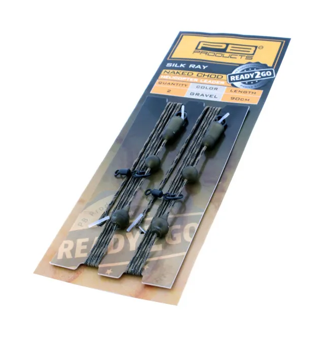 PB Products R2G SR Naked Chod/Helicopter Leader Gravel 90cm 2 Stück Leadcore-Vorfachmaterial & Montage-Zubehör-JJ-Fishing